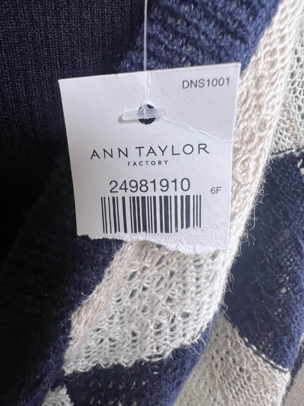Ann Taylor Striped Open-Knit Kimono Sweater in Navy, Cream, Tan One Size NWT - Picture 12 of 13